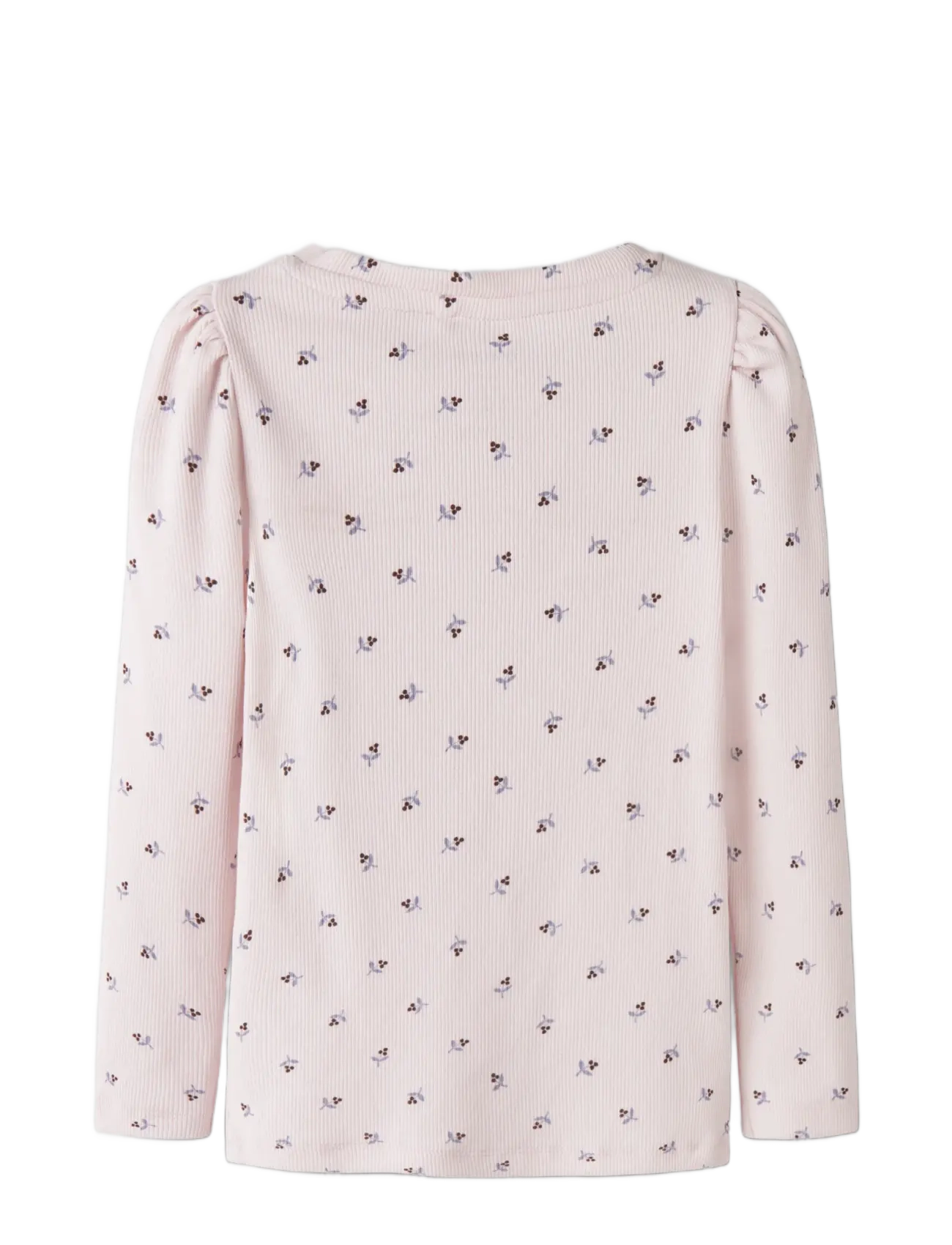 name it - NMFNICOLE LS SLIM TOP PB - raindrops on roses - 1