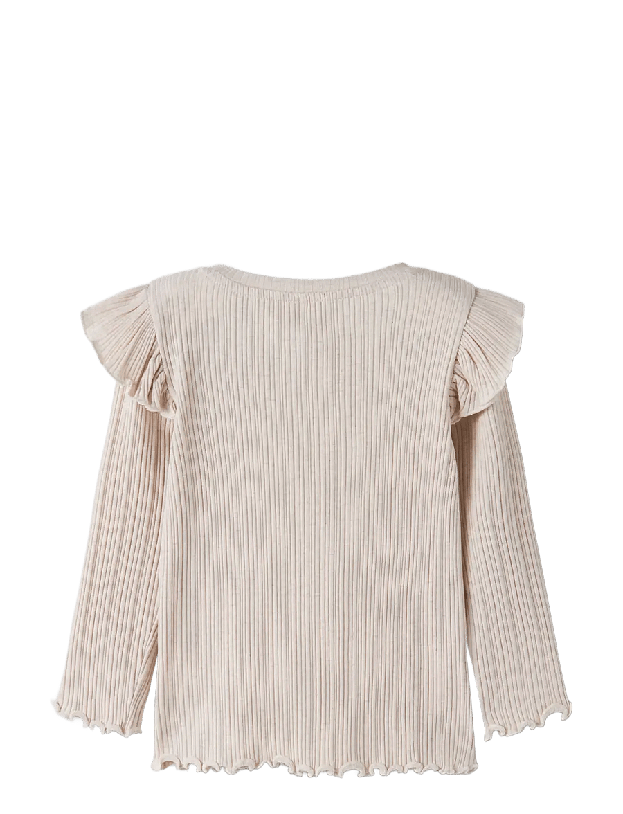name it - NMFNINNA LS SLIM TOP PB - peyote melange - 1