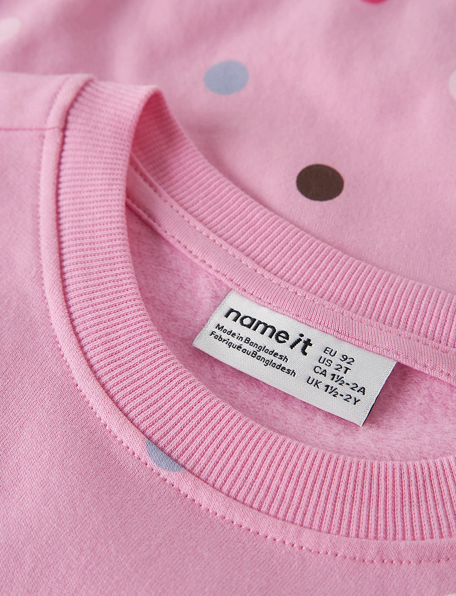 name it - NMFNISALA LS NREG SWEAT BRU PB - sweatshirts - begonia pink - 2