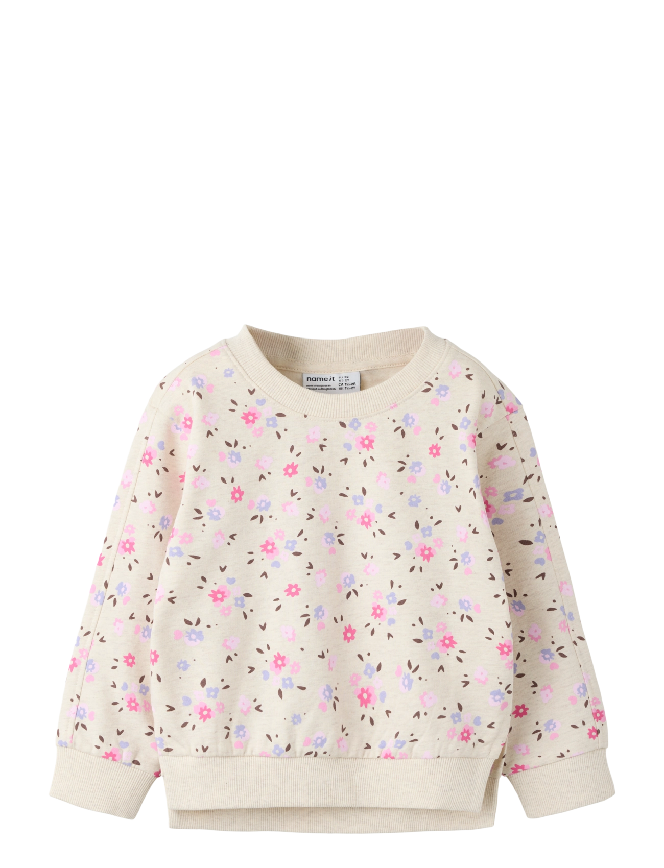 name it NMFNISALA LS NREG SWEAT BRU PB - Sweatshirts - PEYOTE MELANGE / beige