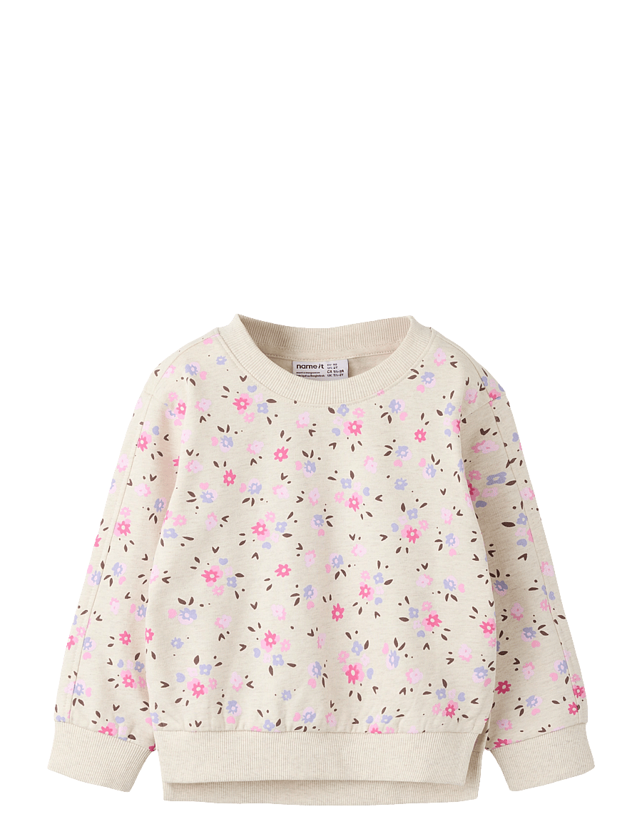 name it - NMFNISALA LS NREG SWEAT BRU PB - sweatshirts - peyote melange - 0