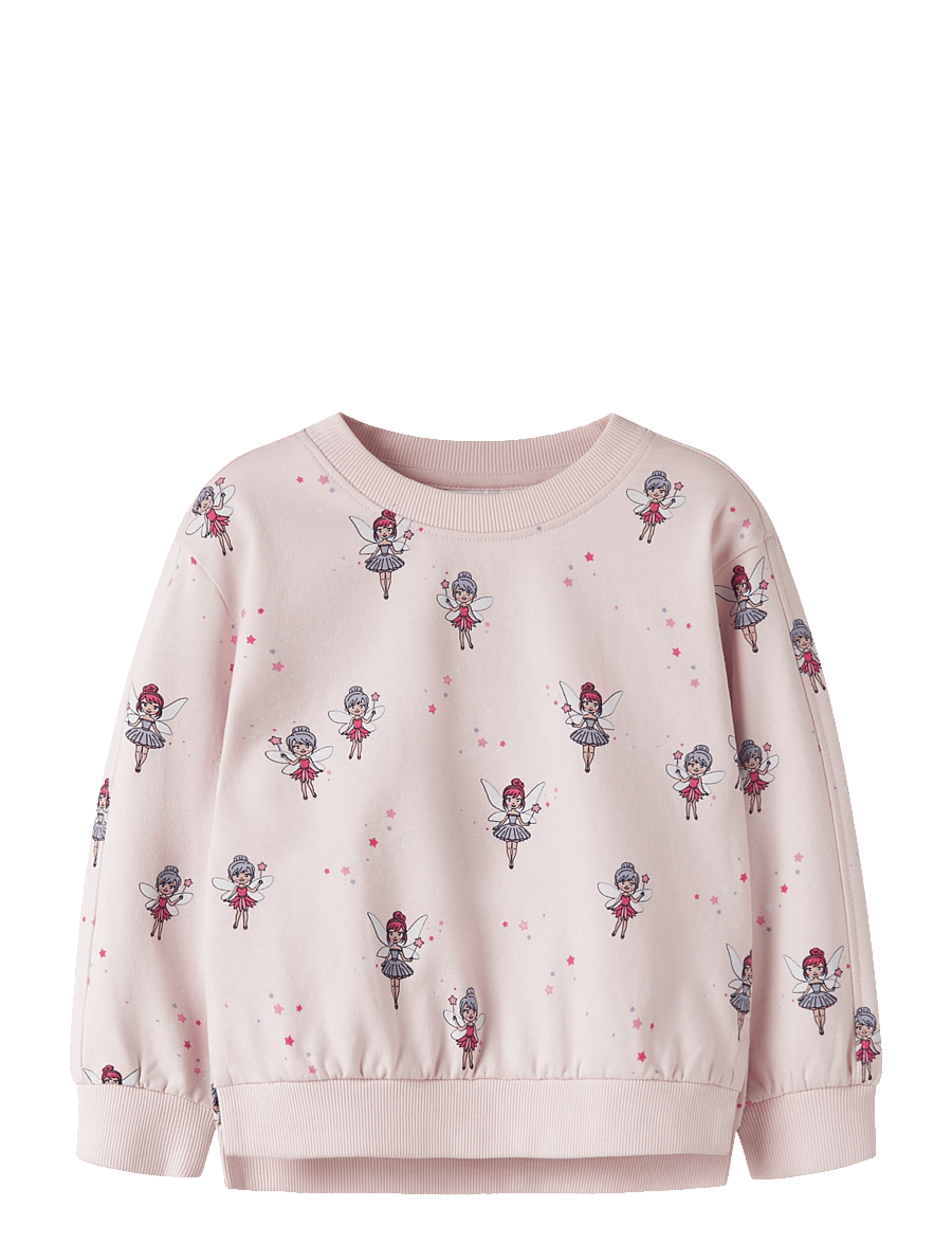 name it - NMFNISALA LS NREG SWEAT BRU PB - sweatshirts - raindrops on roses - 0