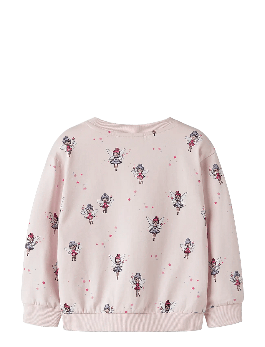 name it - NMFNISALA LS NREG SWEAT BRU PB - sweatshirts - raindrops on roses - 1