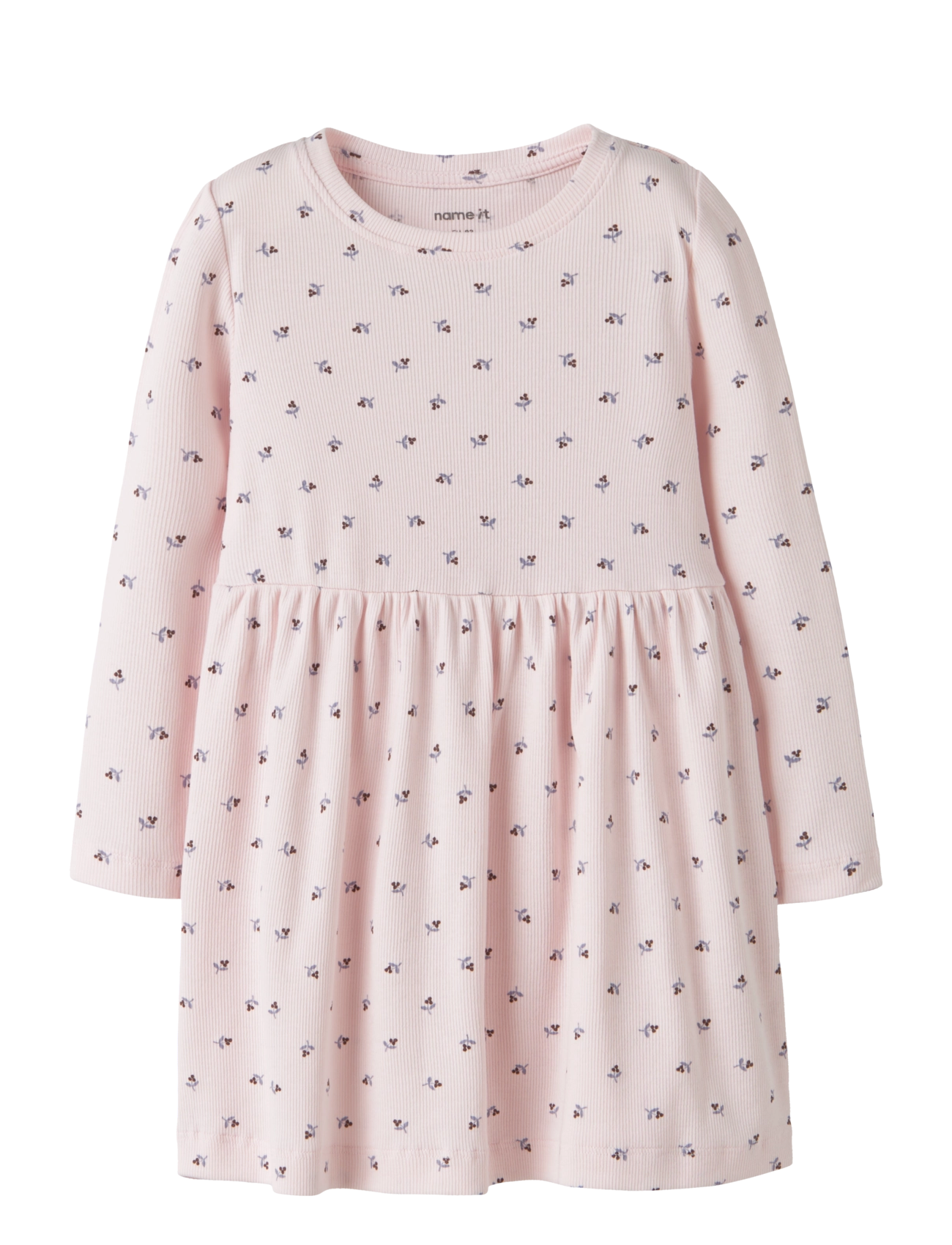 name it NMFNICOLE LS DRESS PB - Kleider & Röcke - RAINDROPS ON ROSES / pink/rose