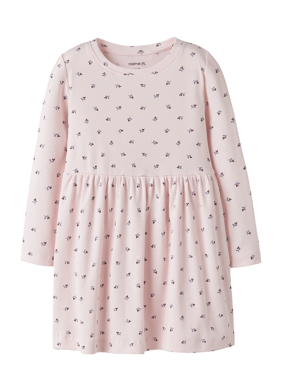 name it - NMFNICOLE LS DRESS PB - raindrops on roses - 0