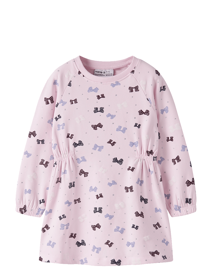 name it - NMFOLINI LS SWE DRESS BRU PB - långärmade babyklänningar - cherry blossom - 0