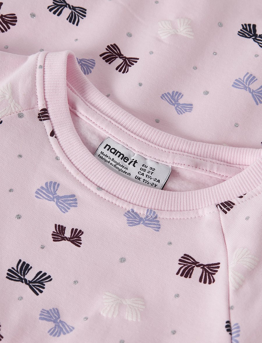 name it - NMFOLINI LS SWE DRESS BRU PB - långärmade babyklänningar - cherry blossom - 2
