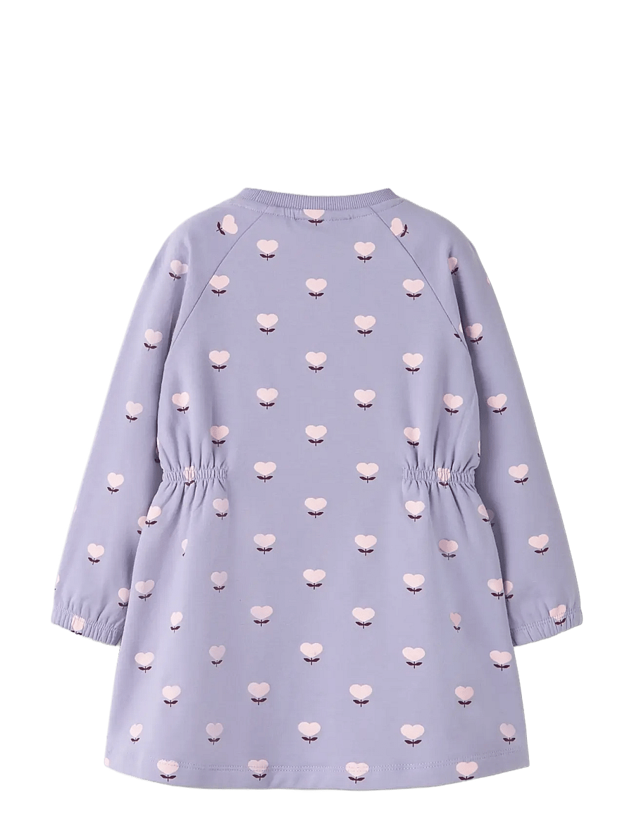 name it - NMFOLINI LS SWE DRESS BRU PB - långärmade babyklänningar - lavender icing - 1