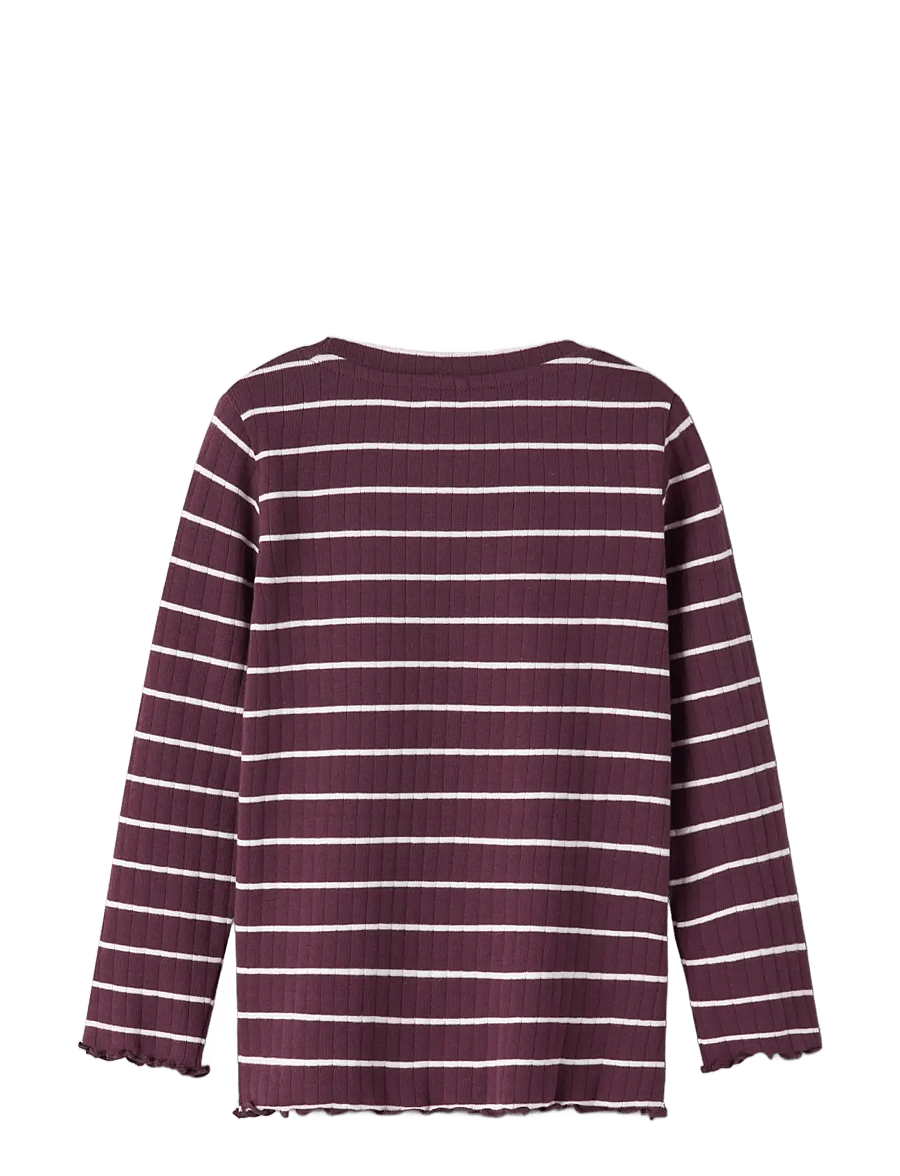 name it - NMFOLENA LS SLIM TOP PB - langärmelig - mauve wine - 1