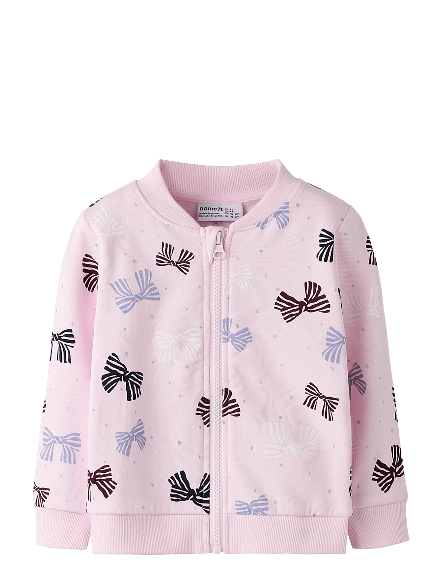 name it - NMFOLINIAS LS SWE CARD BRU PB - bomberjackor - cherry blossom - 0