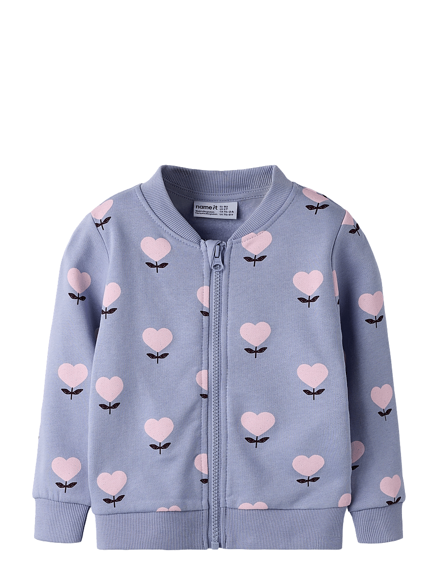 name it - NMFOLINIAS LS SWE CARD BRU PB - bomberjackor - lavender icing - 0