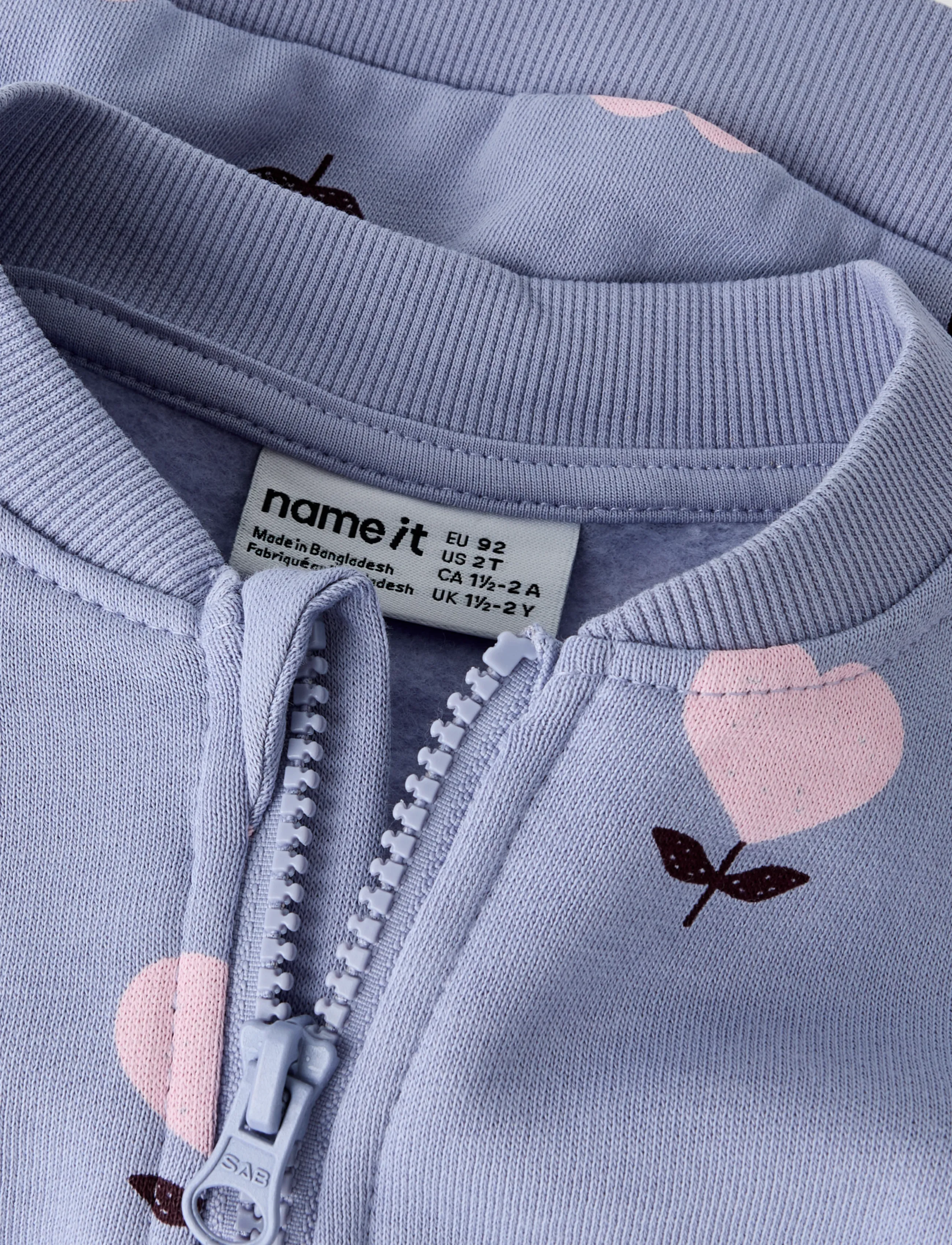 name it - NMFOLINIAS LS SWE CARD BRU PB - bomberjackor - lavender icing - 2
