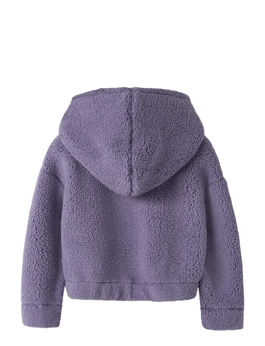 name it - NMFONEA LS TEDDY PULLOVER WH PB - huvtröjor - lavender icing - 1