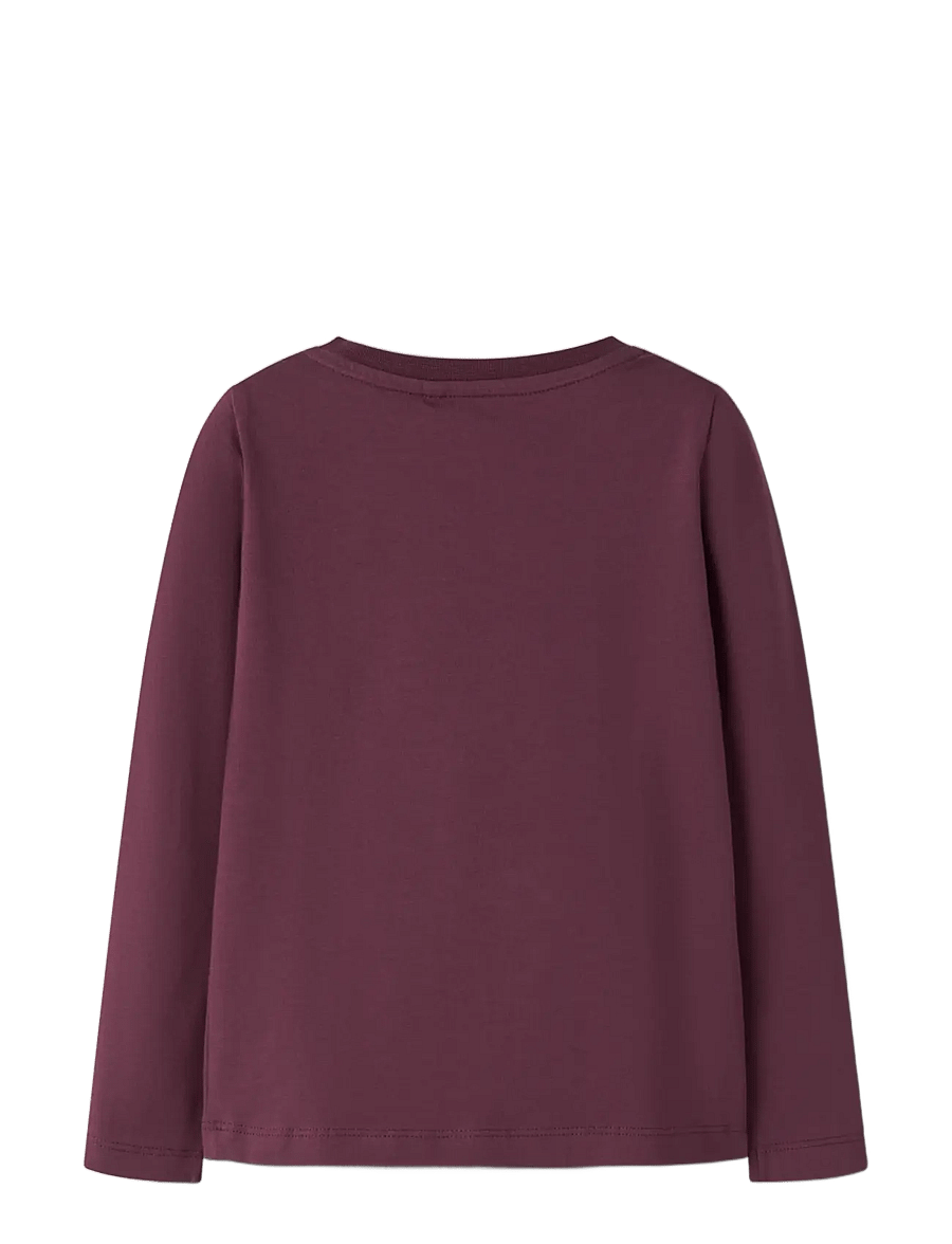 name it - NMFOLINAS LS TOP PB - langärmelig - mauve wine - 1