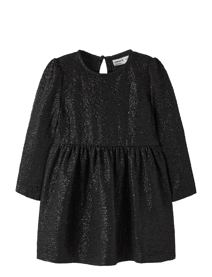 name it - NMFRISINE LS DRESS PB - pikkade varrukatega vabaajakleidid - black - 0