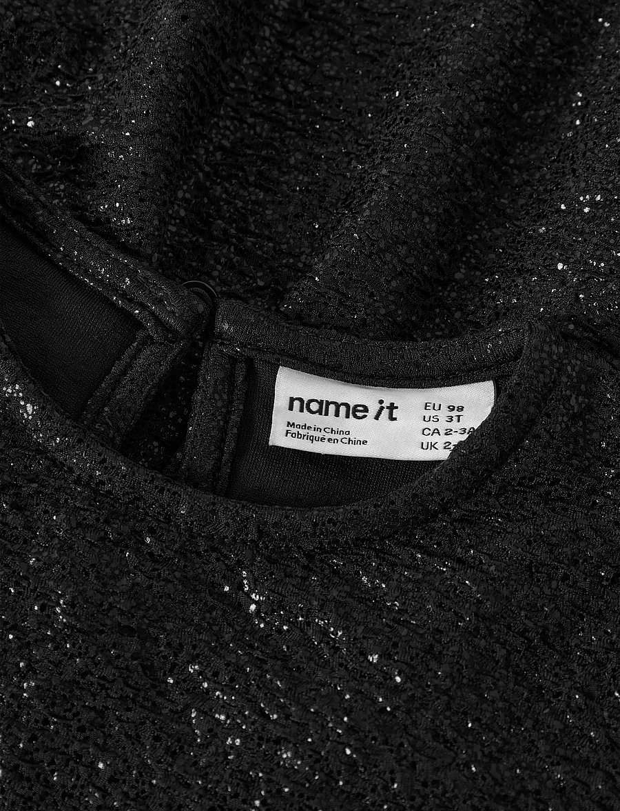 name it - NMFRISINE LS DRESS PB - pikkade varrukatega vabaajakleidid - black - 2