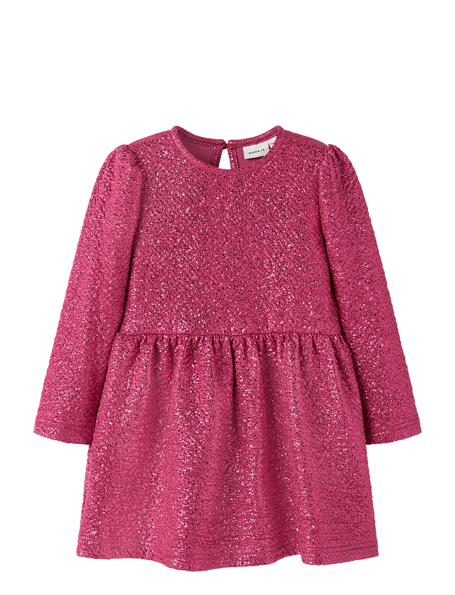 name it - NMFRISINE LS DRESS PB - pikkade varrukatega vabaajakleidid - pink yarrow - 0