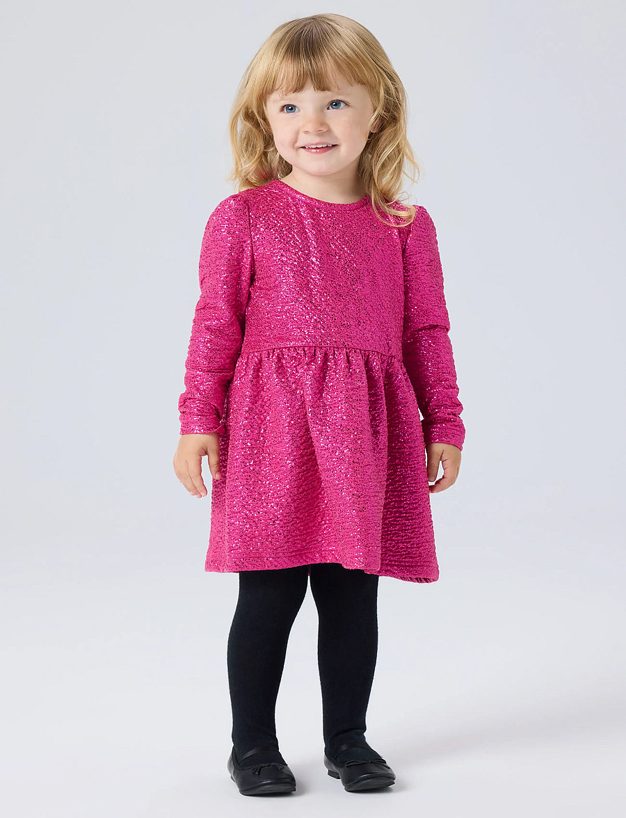 name it - NMFRISINE LS DRESS PB - pikkade varrukatega vabaajakleidid - pink yarrow - 2