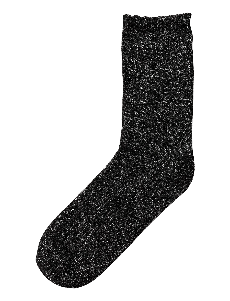 name it - NKFGLITTER SOCK NOOS - sokid - black - 0