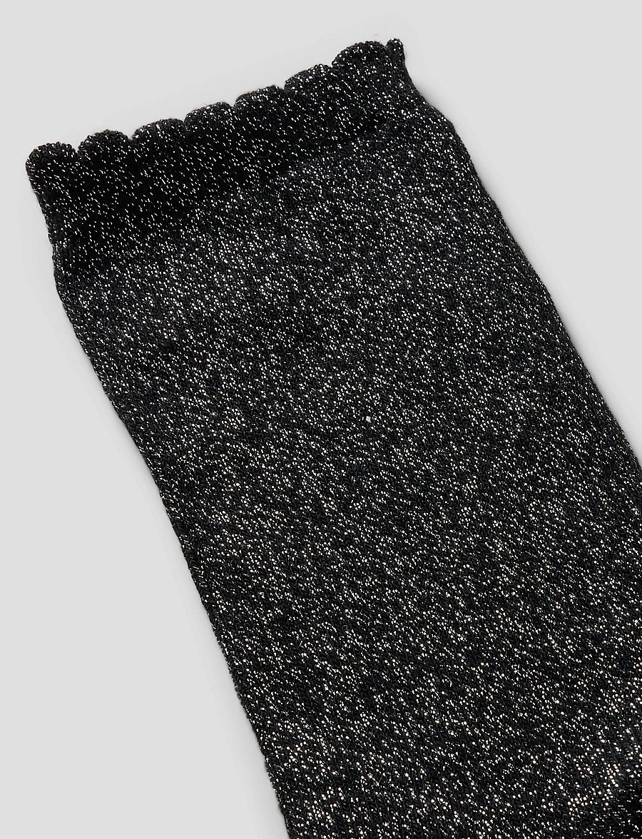 name it - NKFGLITTER SOCK NOOS - sokid - black - 1