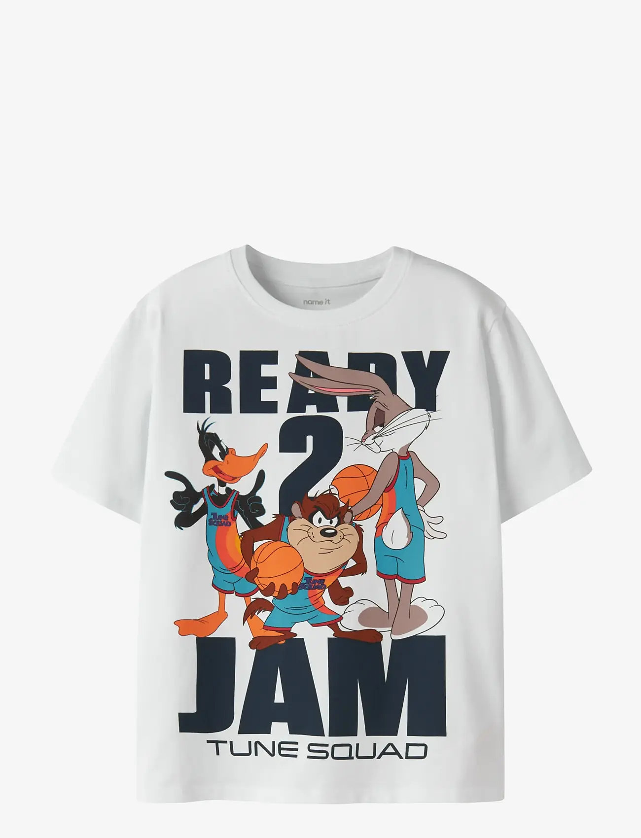 name it - NKMFLY SPACEJAM SS NREG TOP BOX WAB - kortärmade t-shirts - bright white - 1