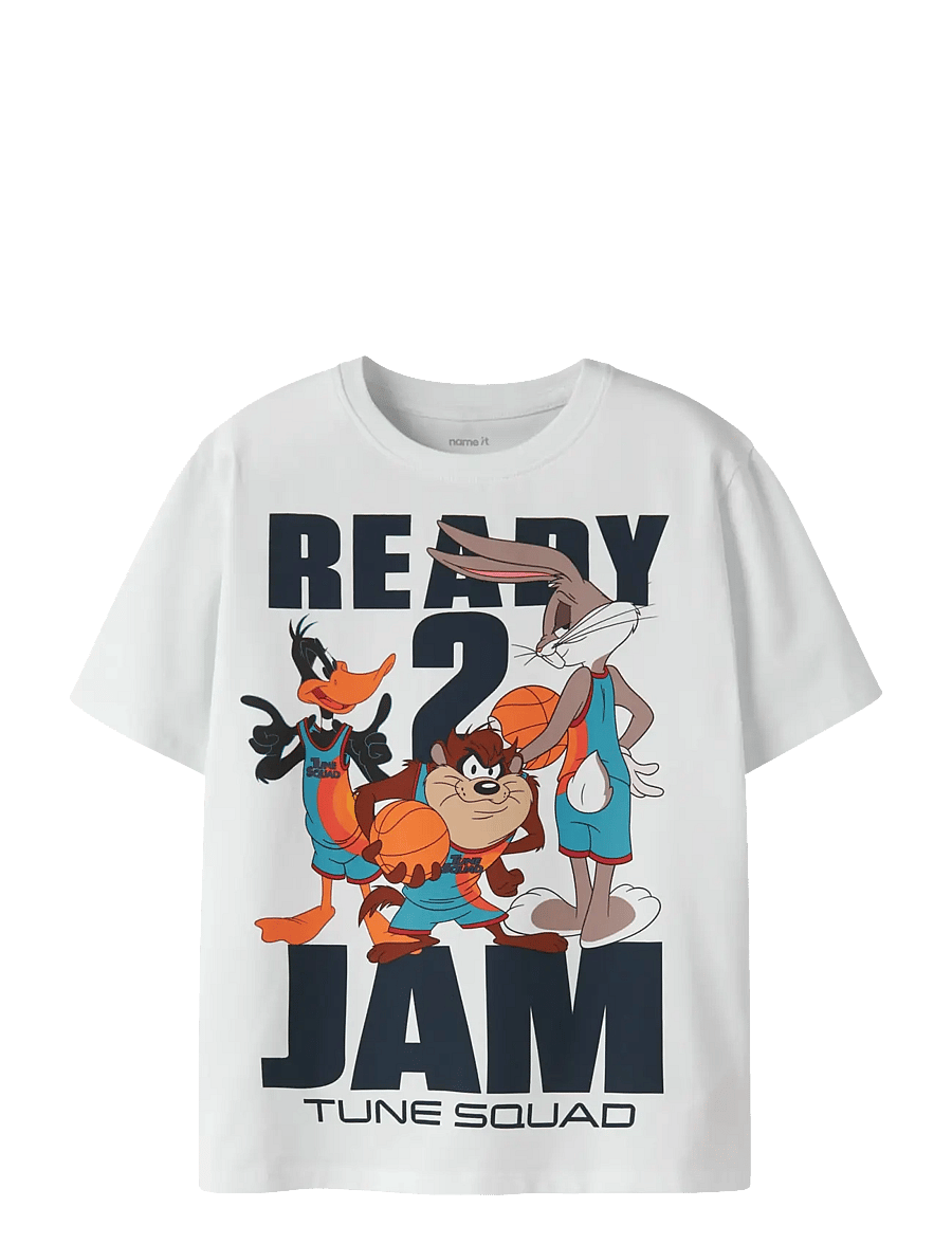 name it - NKMFLY SPACEJAM SS NREG TOP BOX WAB - kurzärmelige - bright white - 1