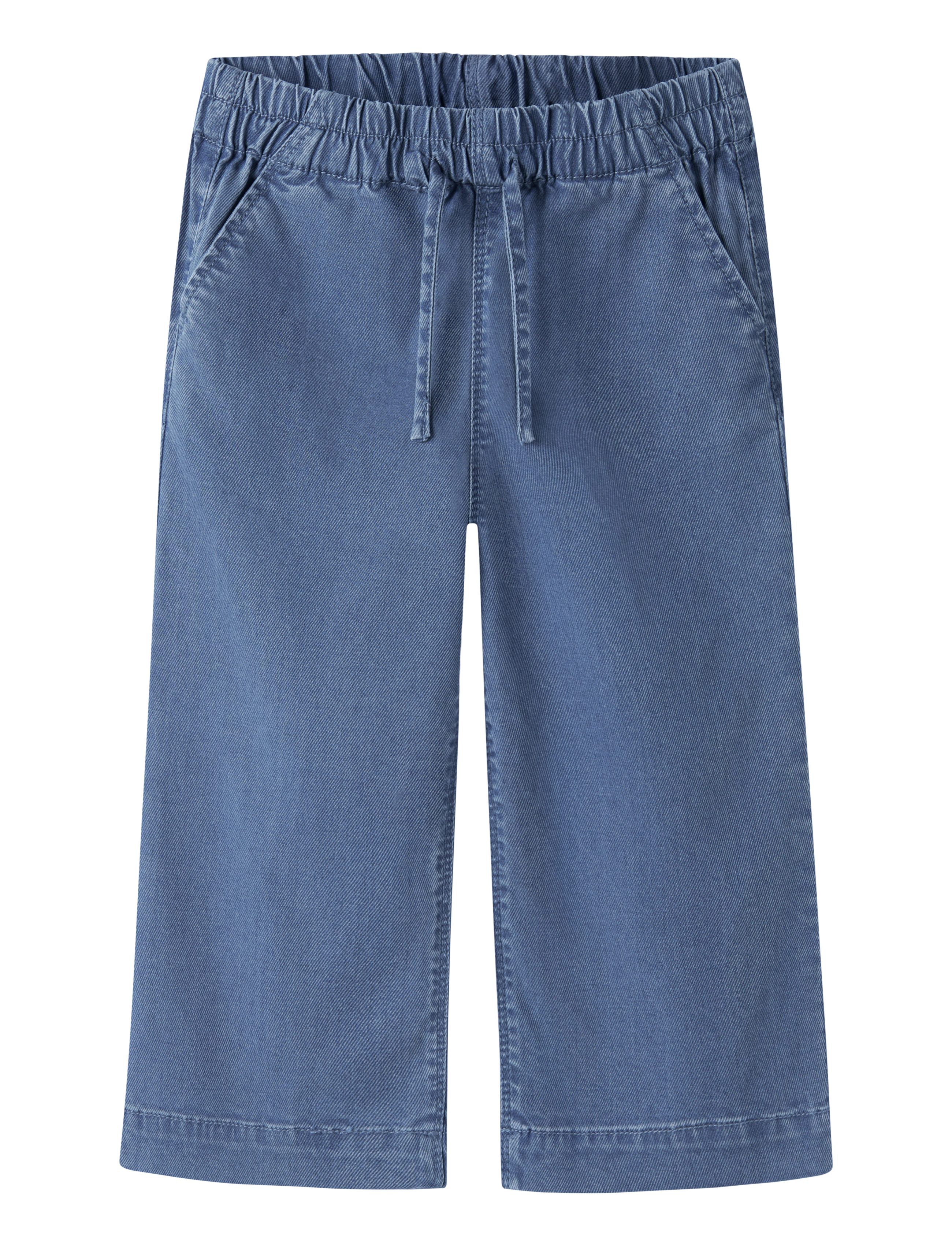 name it Nmfbella Wide Pull Up Jeans 4468-Yb, Børn, Brede Cropped Pull Up Jeans, Blå, Str: 98