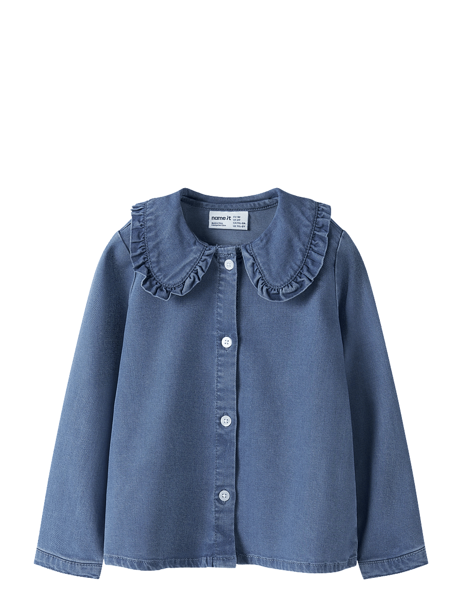 name it - NMFLUNA LS DNM SHIRT 4468-YB - medium blue denim - 0
