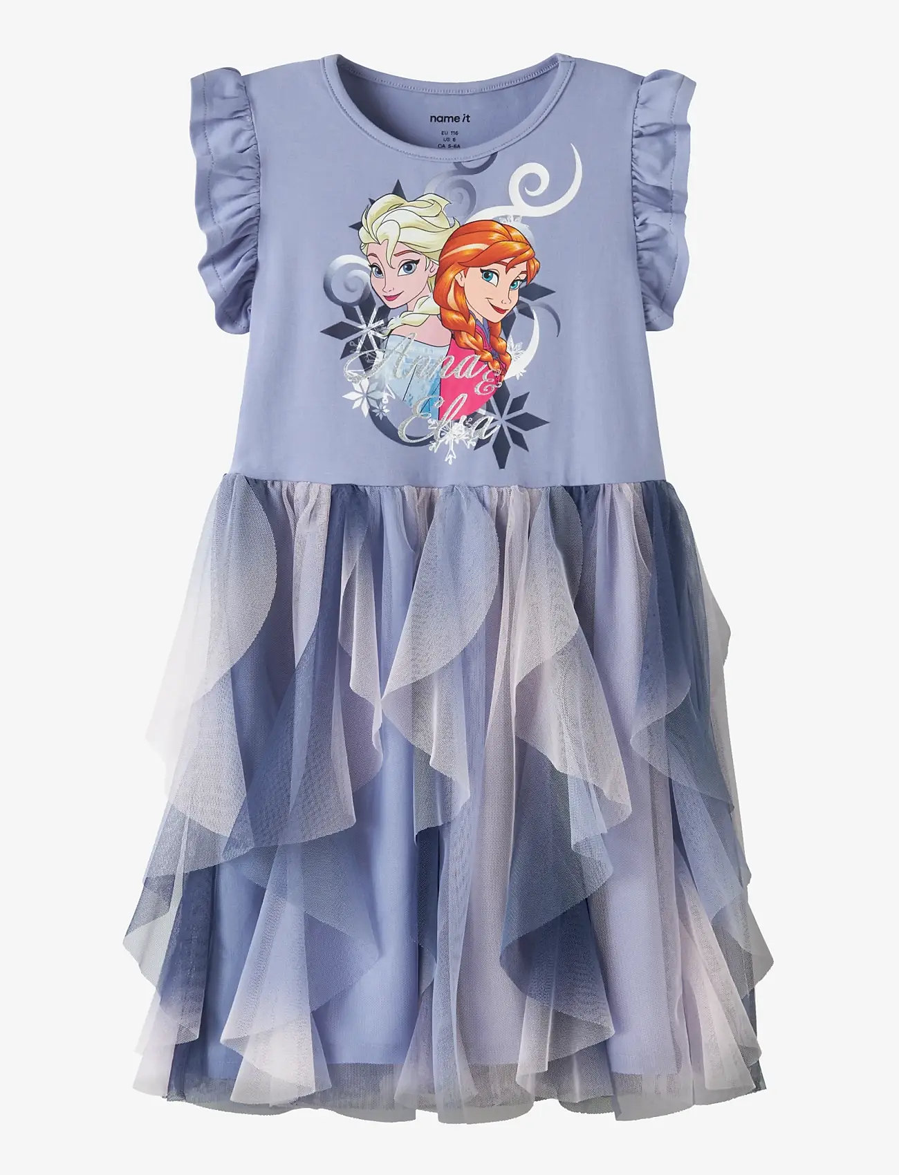 name it - NMFMOM FROZEN SS TULLE DRESS WDI - kurzärmelige freizeitkleider - purple impression - 1