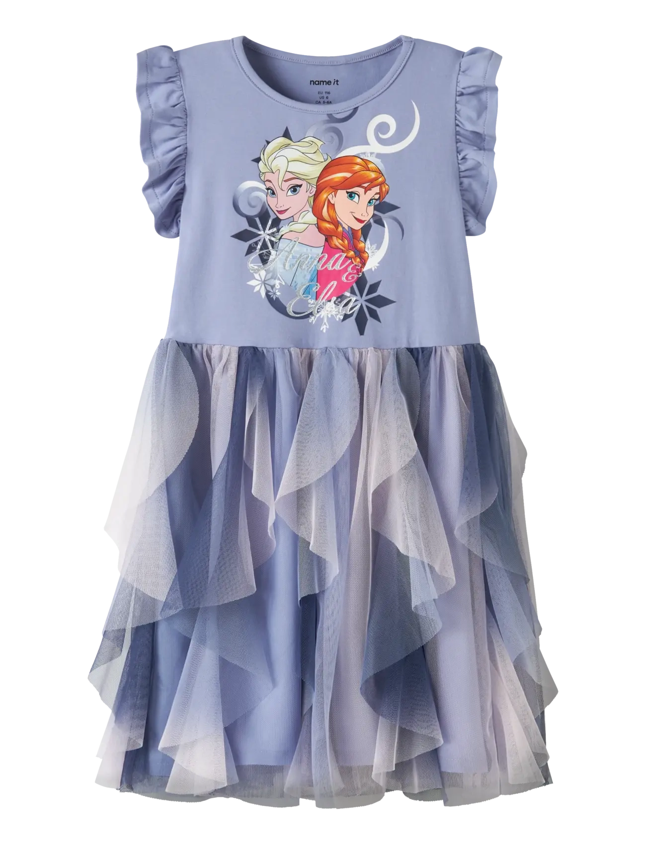 name it NMFMOM FROZEN SS TULLE DRESS WDI - Apģērbi - PURPLE IMPRESSION / purple
