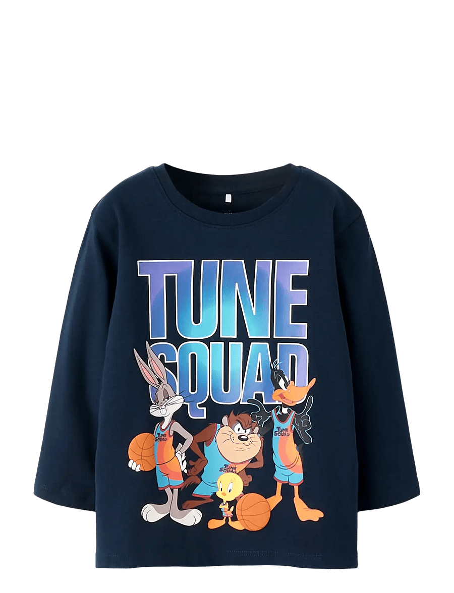name it - NMMFLIN SPACEJAM LS NREG TOP BOX WAB - langärmelig - navy blazer - 1