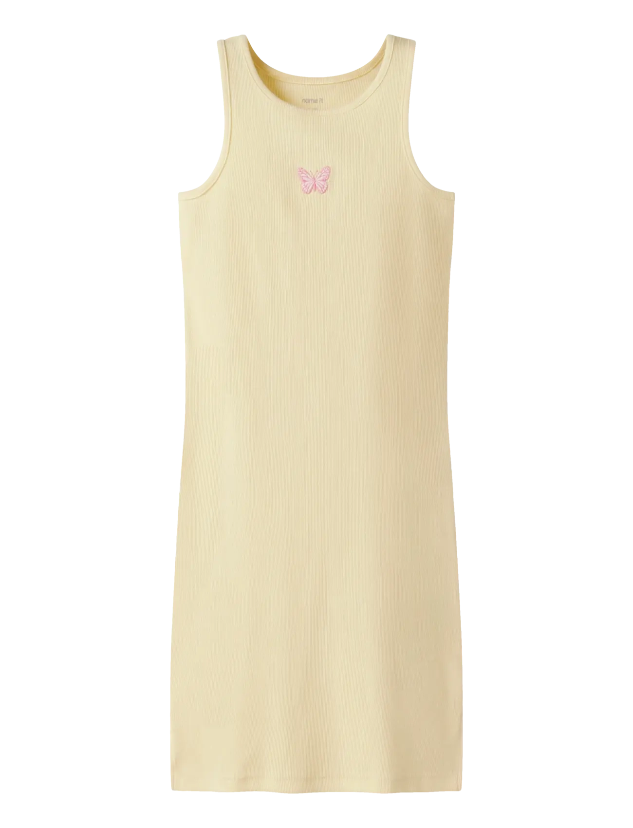 name it NKFVIVEMMA TANK SLIM DRESS - Kjoler & Nederdele - DOUBLE CREAM / yellow