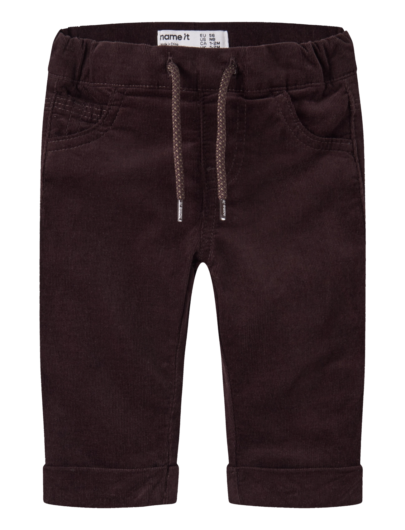 name it NBMBEN REG CORD WL PANT 4609-YT - Underdele - CHOCOLATE PLUM / brown