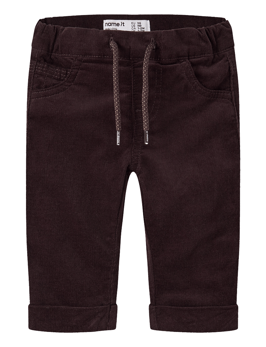 name it - NBMBEN REG CORD WL PANT 4609-YT - chocolate plum - 0