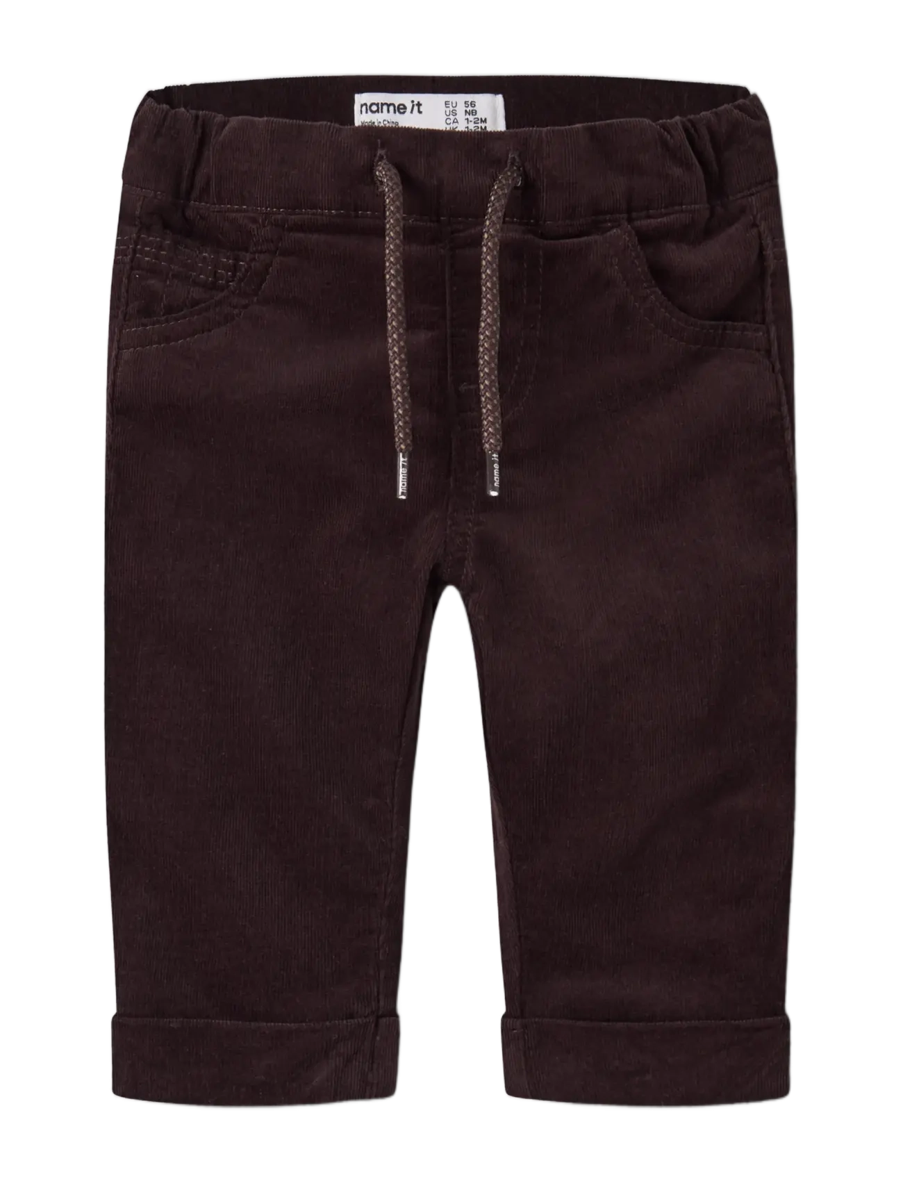 name it - NBMBEN REG CORD WL PANT 4609-YT - chocolate plum - 2