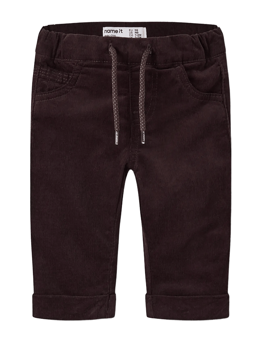 name it - NBMBEN REG CORD WL PANT 4609-YT - chocolate plum - 2