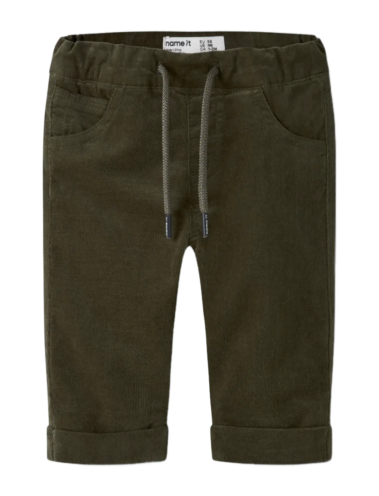 name it - NBMBEN REG CORD WL PANT 4609-YT - sügisesed riided - olive night - 2