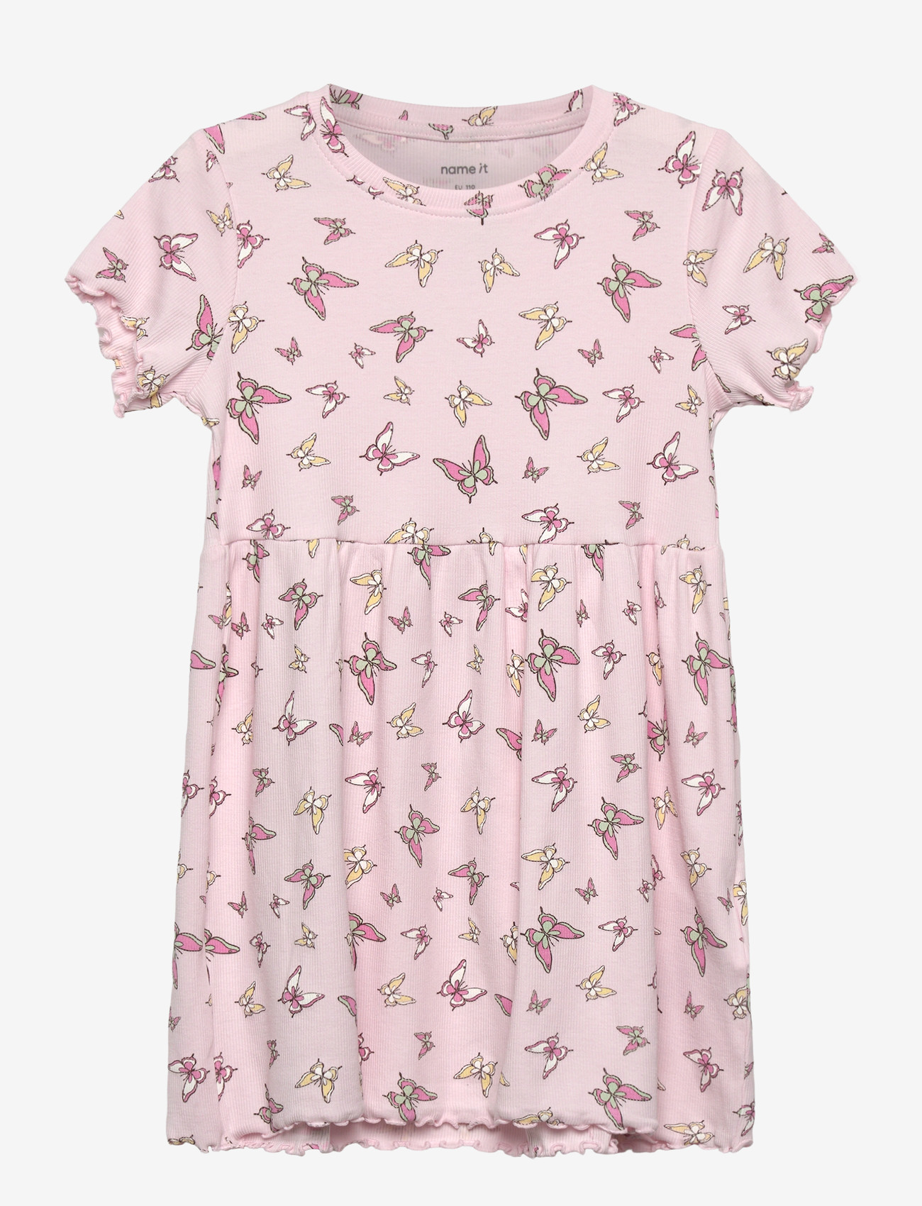 name it - NMFVEMMA SS AOP DRESS - kurzärmelige freizeitkleider - cradle pink - 0