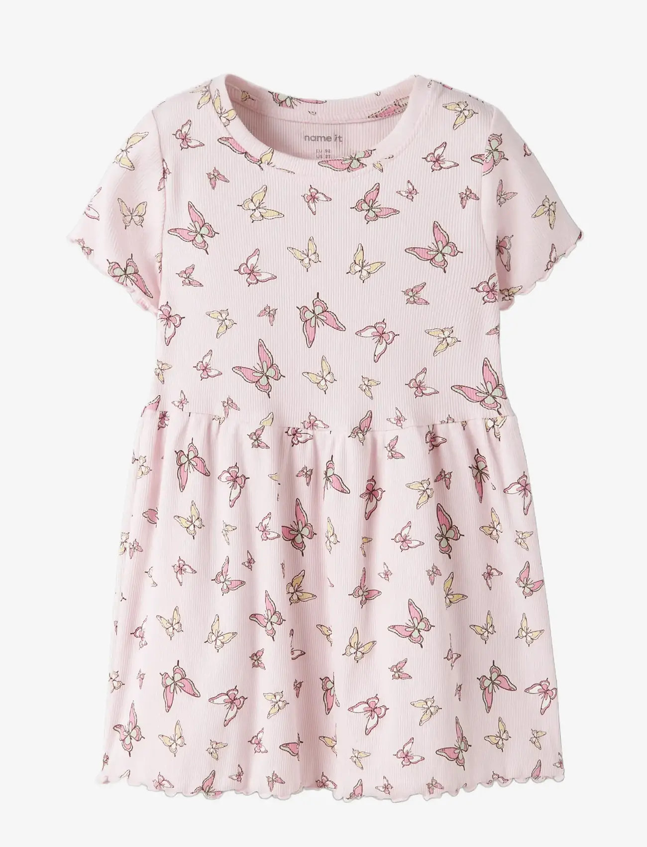 name it - NMFVEMMA SS AOP DRESS - kurzärmelige freizeitkleider - cradle pink - 2