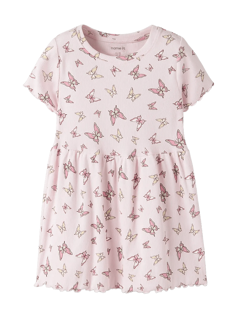 name it - NMFVEMMA SS AOP DRESS - kurzärmelige freizeitkleider - cradle pink - 2