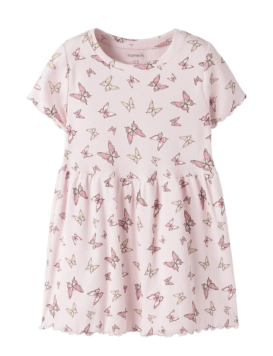name it - NMFVEMMA SS AOP DRESS - kurzärmelige freizeitkleider - cradle pink - 2