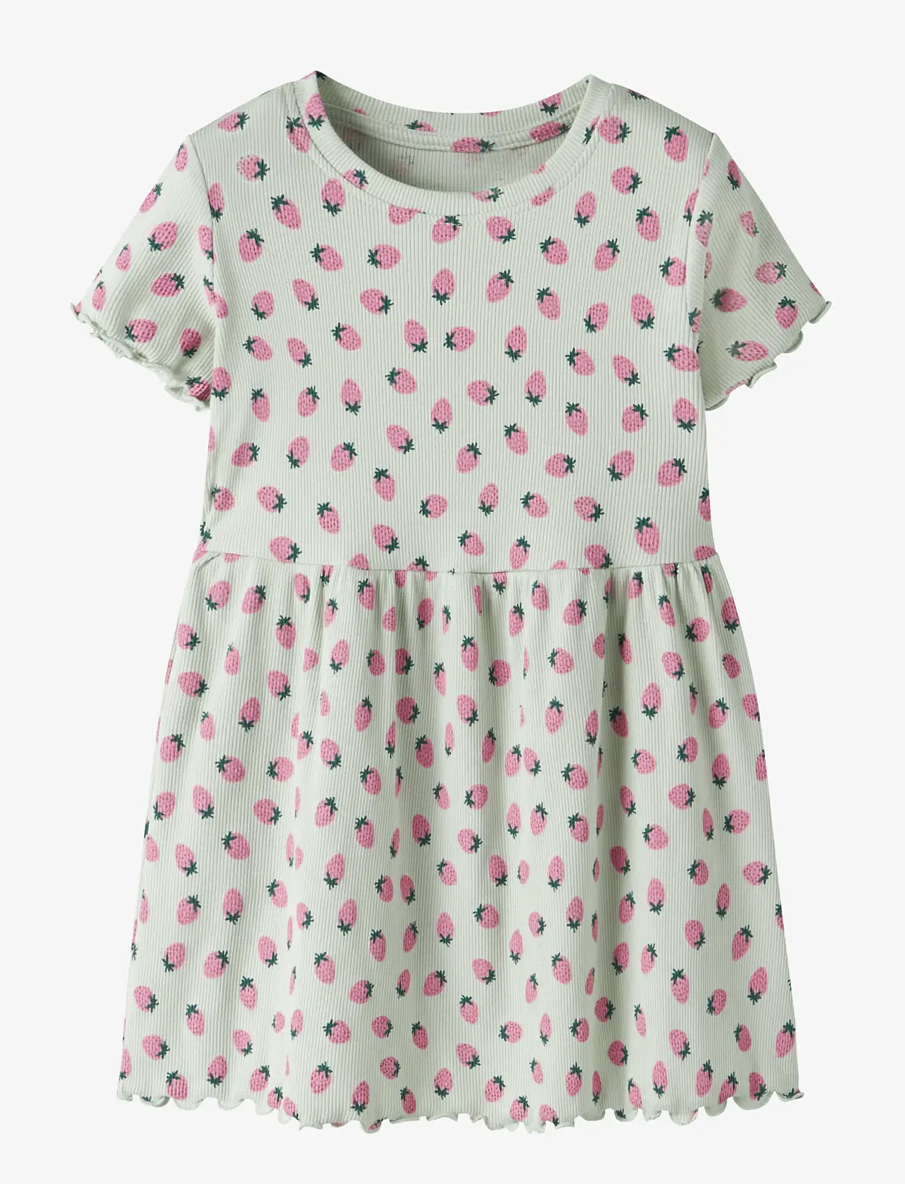 name it - NMFVEMMA SS AOP DRESS - kurzärmelige freizeitkleider - pale aqua - 0