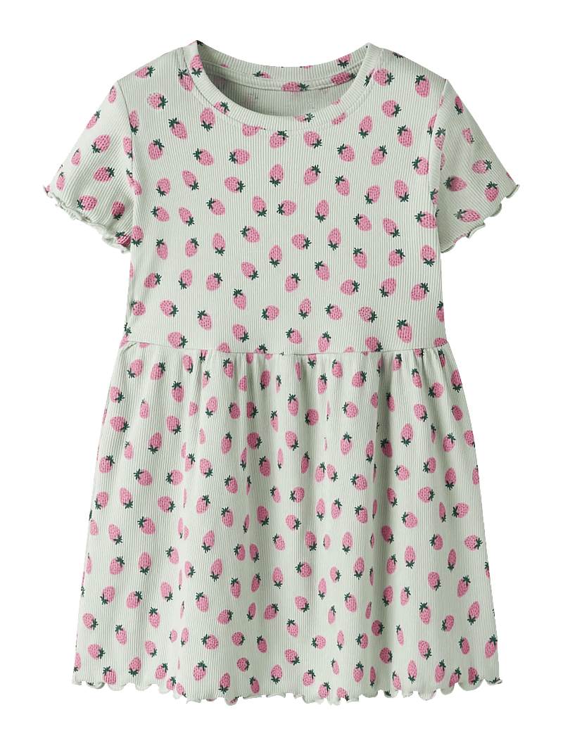 name it - NMFVEMMA SS AOP DRESS - kurzärmelige freizeitkleider - pale aqua - 0