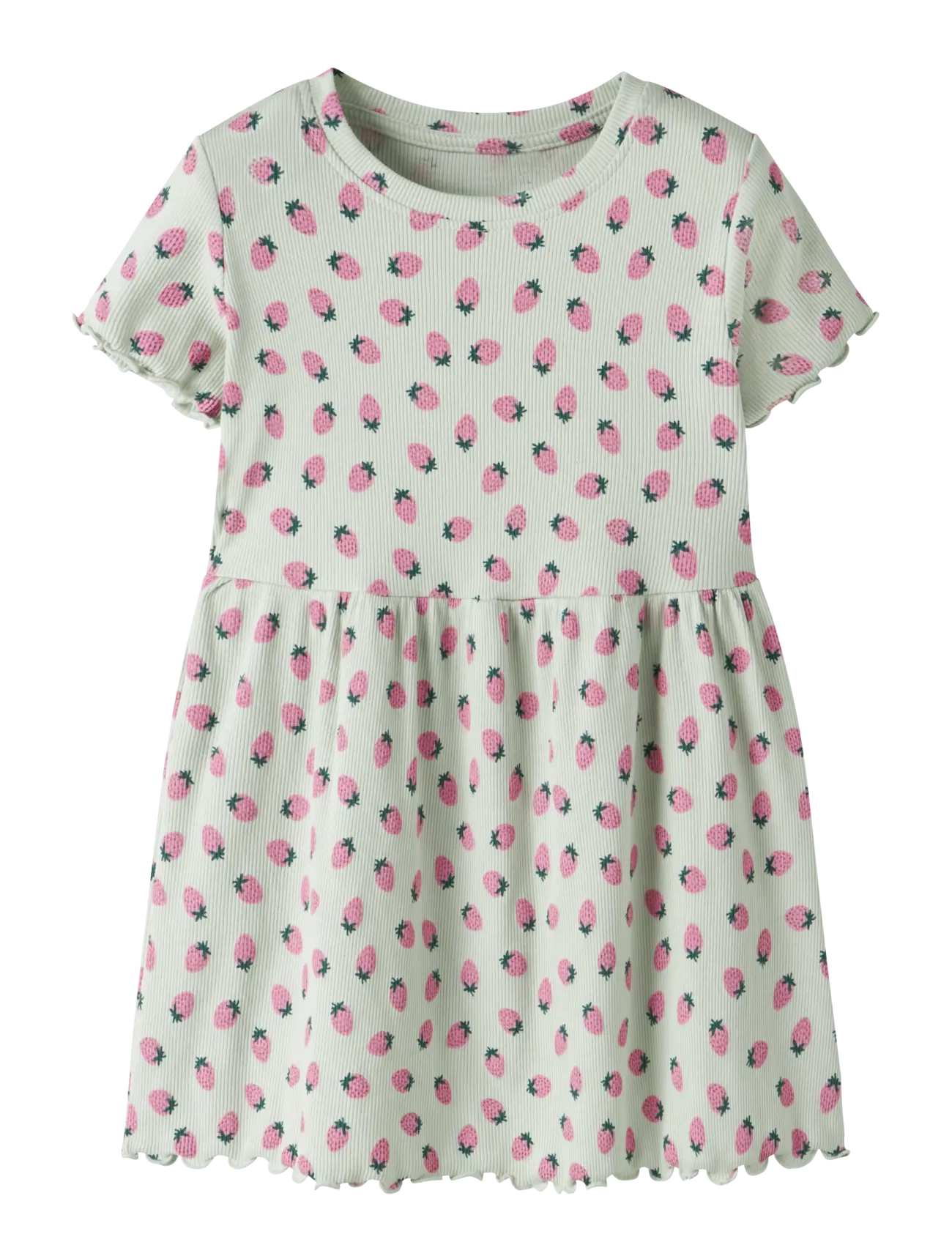 name it NMFVEMMA SS AOP DRESS - Freizeitkleider - PALE AQUA / pink/rose