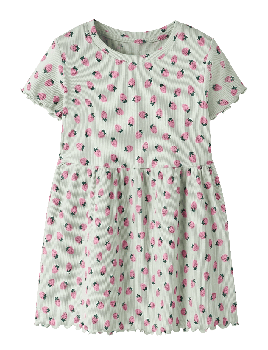 name it - NMFVEMMA SS AOP DRESS - kurzärmelige freizeitkleider - pale aqua - 0