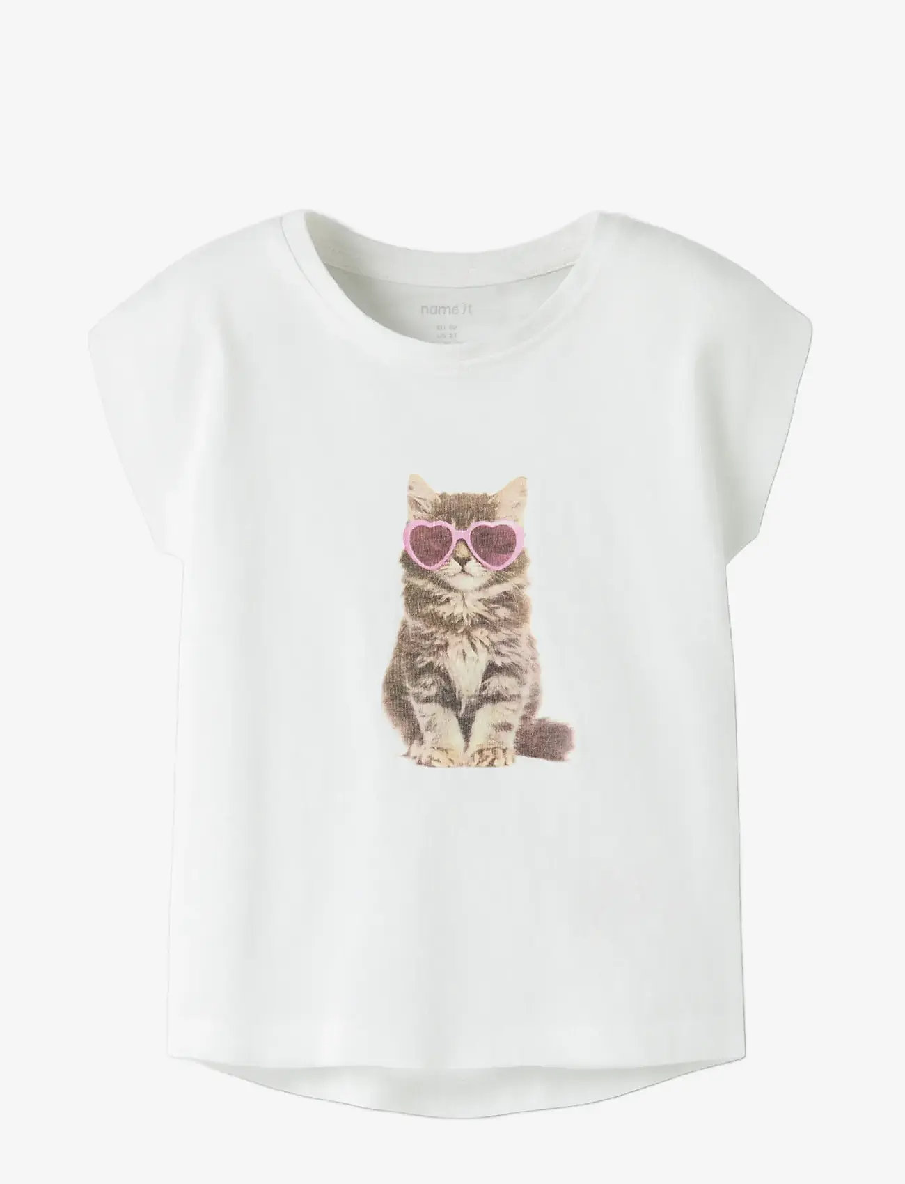 name it - NMFVOTIA CAPSL TOP - kortärmade t-shirts - bright white - 2