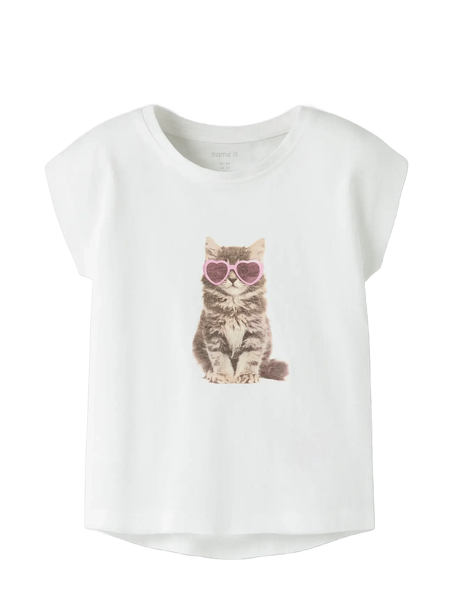 name it - NMFVOTIA CAPSL TOP - kortermede t-skjorter - bright white - 2