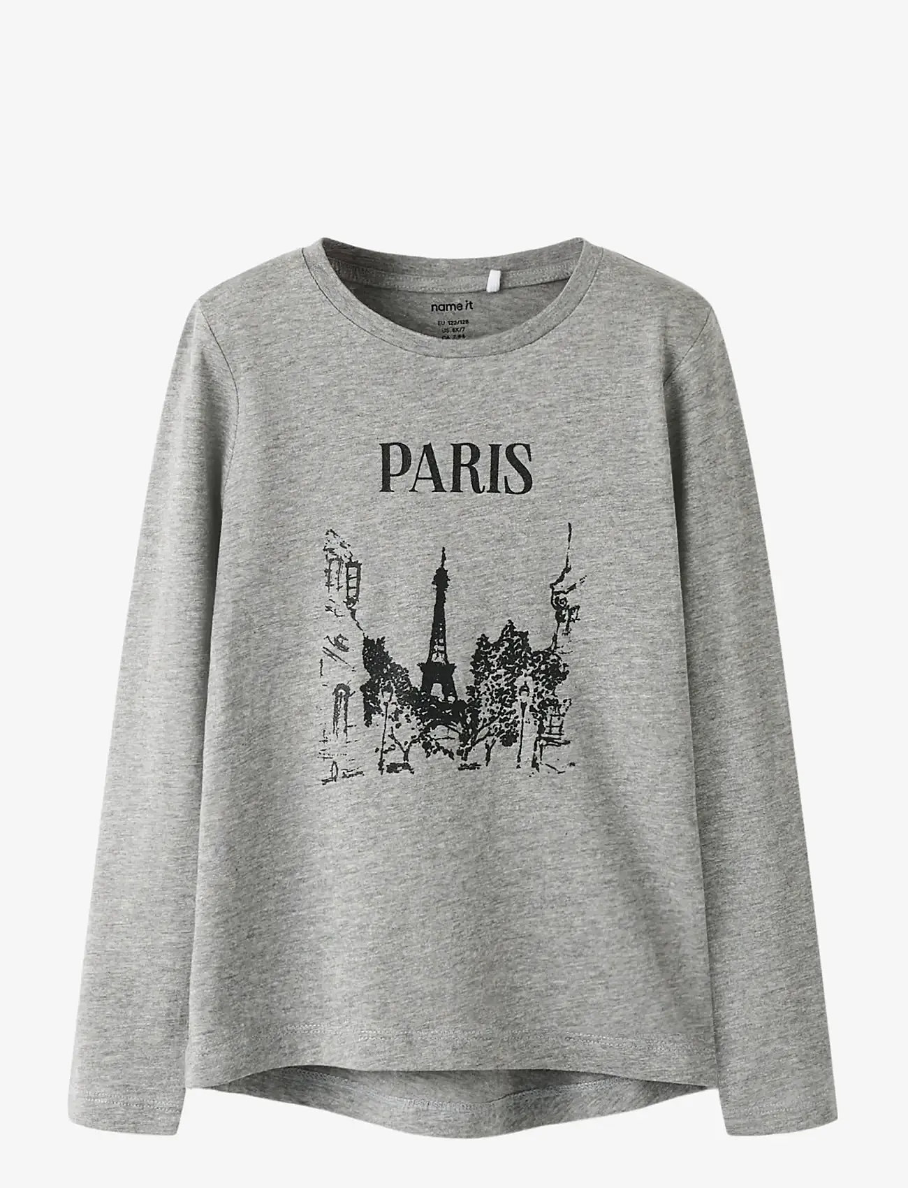 name it - NKFRIKALISA LS TOP - pikkade varrukatega t-särgid - grey melange - 1