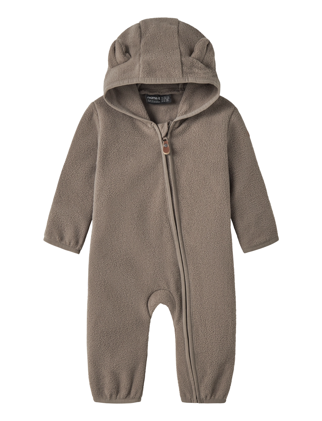NAME IT Nbnmeeko Fleece Anzug Melange Noos Braun - 50-56 - Kinder