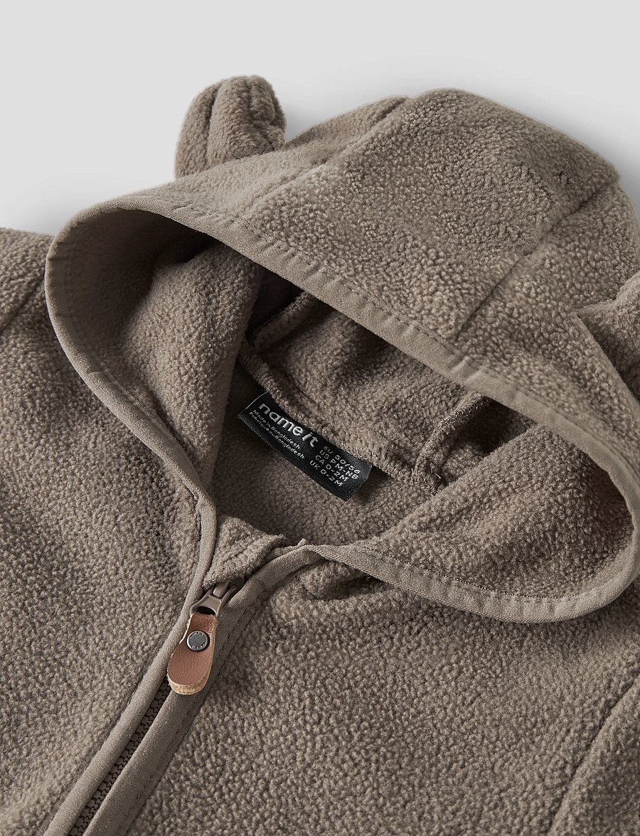 name it - NBNMEEKO FLEECE SUIT MELANGE NOOS - walnut - 2